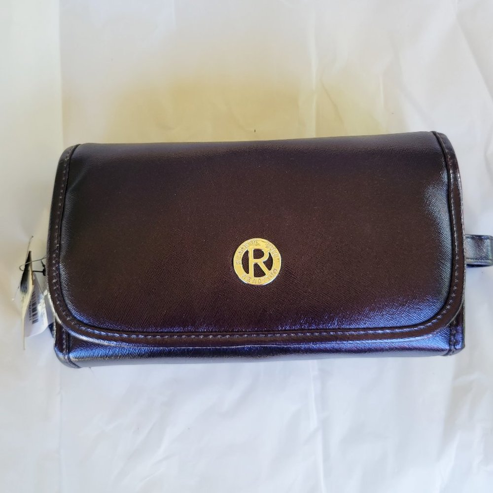 KENNETH COLE Reaction Navy Blue Hanging Travel Cosmetic/toiletry Bag Case Roll